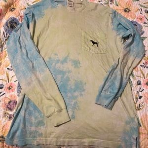 Pink oversized long sleeve shirt